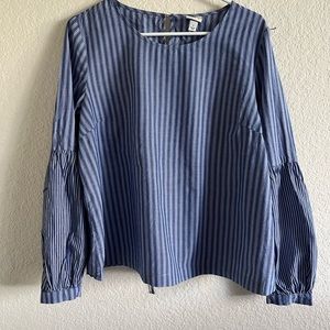 A new day (Target) oversized long sleeve striped top women large